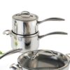 Scanpan HaptIQ Casserole antiadhésive pour plaque à induction Extérieur en acier inoxydable poli miroir 20,3 cm-1